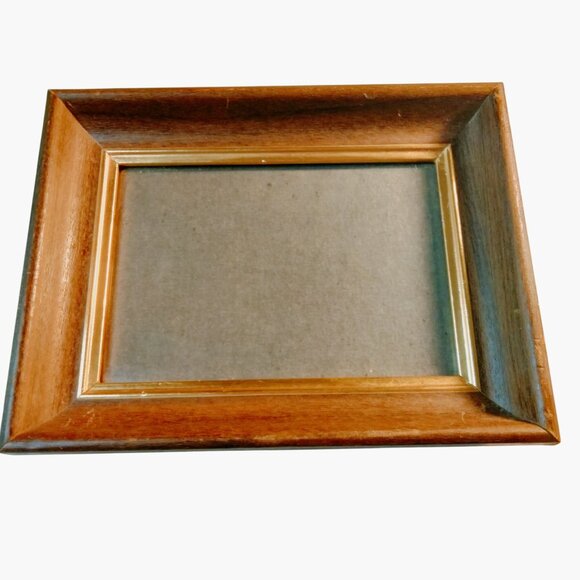 Wooden Photo Frame Gold Accent 9x7 Inches For 5x7 Photos - Picture 2 of 5